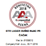 Bonitetna ocena AAA 2018